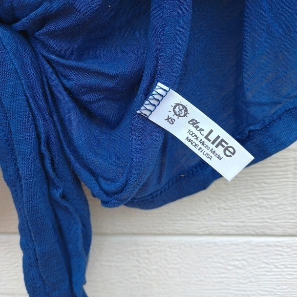 Blue Life California Plunge Back Knotted Mini Tank Dress Cover-up Women S XS - Picture 3 of 8